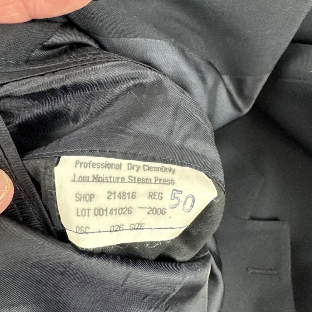 VTG Brooks Brothers Brooksease Blazer Suit Jacket Dark Gray Union Made 50R Wool